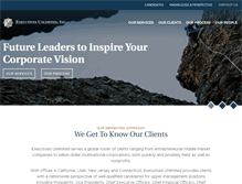 Tablet Screenshot of executivesunlimited.com